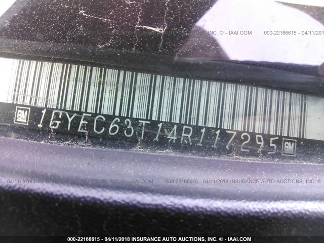 1GYEC63T14R117295 - 2004 CADILLAC ESCALADE LUXURY შავი ფოტო 9