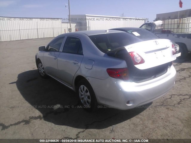 1NXBU4EE6AZ233444 - 2010 TOYOTA COROLLA S/LE/XLE SILVER photo 3