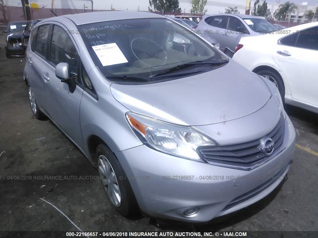 3N1CE2CP3EL390530 - 2014 NISSAN VERSA NOTE S/S PLUS/SV/SL SILVER photo 1