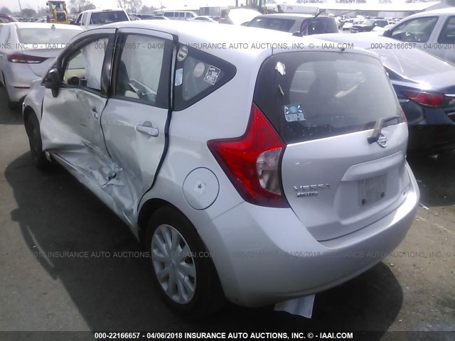 3N1CE2CP3EL390530 - 2014 NISSAN VERSA NOTE S/S PLUS/SV/SL SILVER photo 3