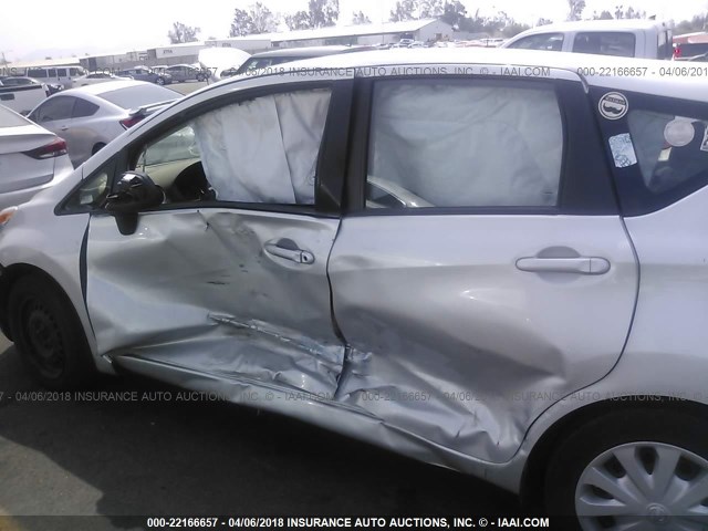 3N1CE2CP3EL390530 - 2014 NISSAN VERSA NOTE S/S PLUS/SV/SL SILVER photo 6
