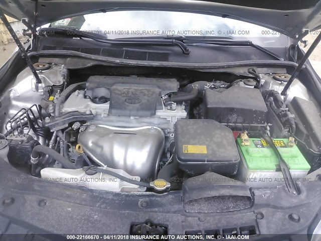 4T4BF1FKXFR485353 - 2015 TOYOTA CAMRY LE/XLE/SE/XSE SILVER photo 10