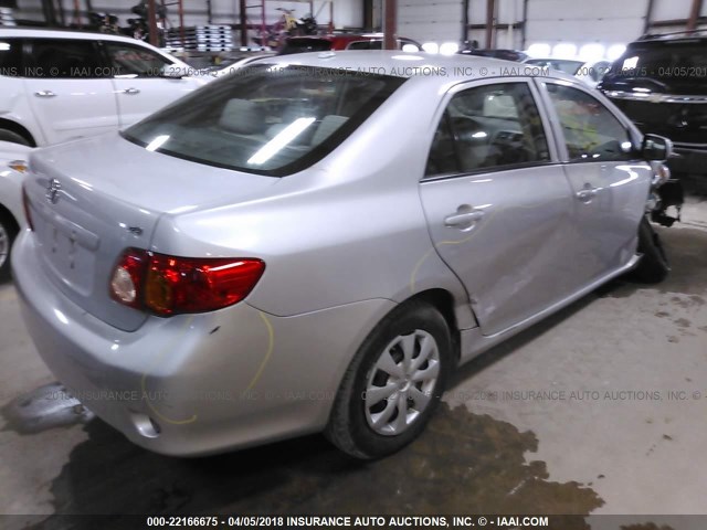 1NXBU40E49Z025128 - 2009 TOYOTA COROLLA S/LE/XLE SILVER photo 4