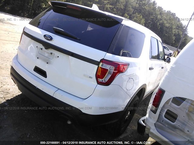 1FM5K8AR5GGB44989 - 2016 FORD EXPLORER POLICE INTERCEPTOR WHITE photo 4