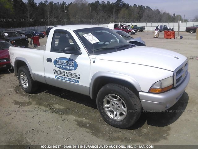 1D7FL46K84S695443 - 2004 DODGE DAKOTA SLT WHITE photo 1