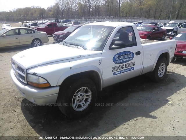 1D7FL46K84S695443 - 2004 DODGE DAKOTA SLT WHITE photo 2