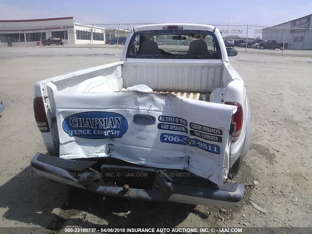 1D7FL46K84S695443 - 2004 DODGE DAKOTA SLT WHITE photo 6