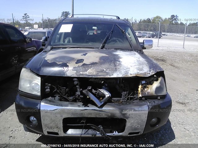 5N1AA08AX4N736902 - 2004 NISSAN ARMADA SE/LE BLACK photo 6