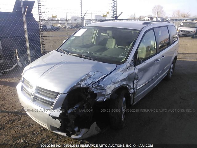 2D8HN54169R518719 - 2009 DODGE GRAND CARAVAN SXT SILVER photo 2