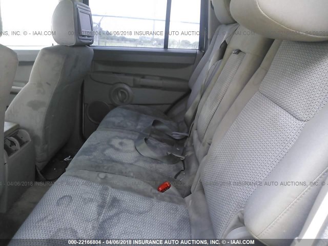 1J8HG48K67C611678 - 2007 JEEP COMMANDER TAN photo 8