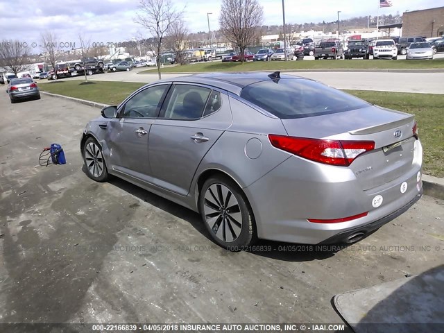 5XXGR4A66CG023574 - 2012 KIA OPTIMA SX GRAY photo 3