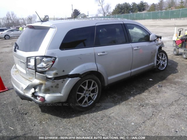 3C4PDDEG2ET206169 - 2014 DODGE JOURNEY R/T SILVER photo 4