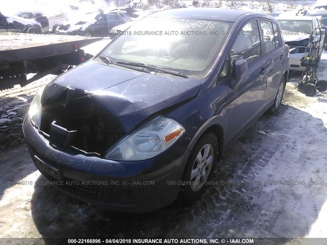 3N1BC13E78L455961 - 2008 NISSAN VERSA S/SL BLUE photo 2