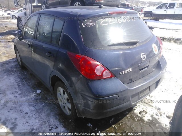 3N1BC13E78L455961 - 2008 NISSAN VERSA S/SL BLUE photo 3