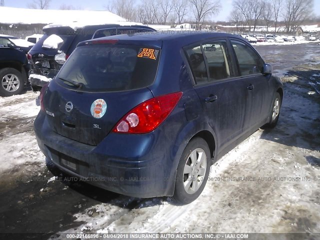 3N1BC13E78L455961 - 2008 NISSAN VERSA S/SL BLUE photo 4