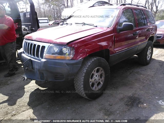 1J4GW48S53C512277 - 2003 JEEP GRAND CHEROKEE LAREDO RED photo 2