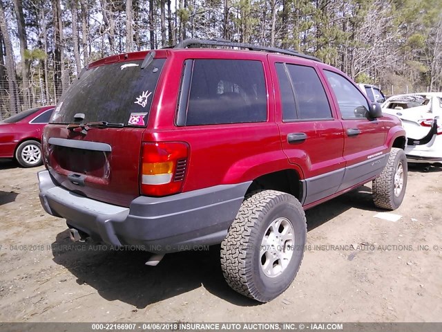 1J4GW48S53C512277 - 2003 JEEP GRAND CHEROKEE LAREDO RED photo 4