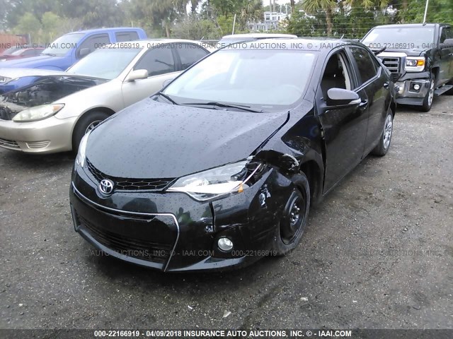 5YFBURHE3FP332563 - 2015 TOYOTA COROLLA L/LE/LE PLS/PRM/S/S PLS BLACK photo 2