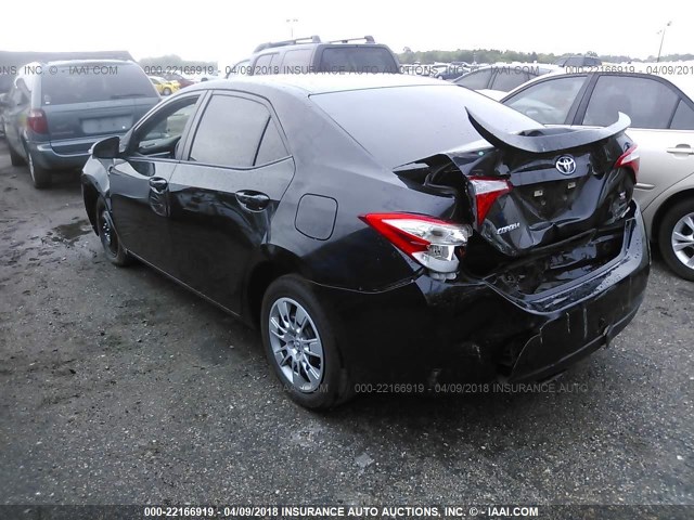 5YFBURHE3FP332563 - 2015 TOYOTA COROLLA L/LE/LE PLS/PRM/S/S PLS BLACK photo 3