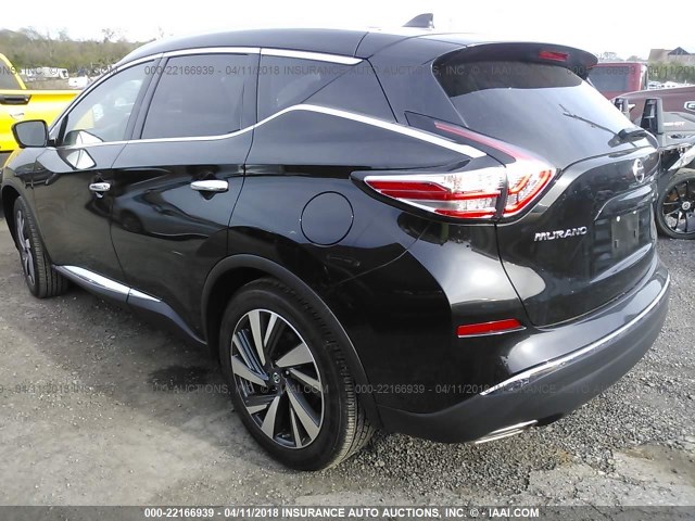 5N1AZ2MH7HN100175 - 2017 NISSAN MURANO S/SL/SV/PLATINUM BLACK photo 3