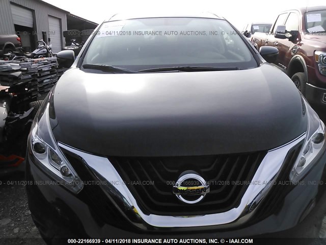 5N1AZ2MH7HN100175 - 2017 NISSAN MURANO S/SL/SV/PLATINUM BLACK photo 6