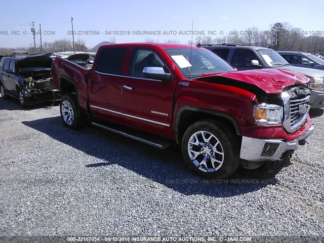 3GTU2VEC6EG361800 - 2014 GMC SIERRA K1500 SLT RED photo 1