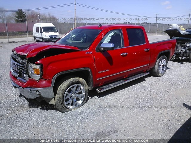 3GTU2VEC6EG361800 - 2014 GMC SIERRA K1500 SLT RED photo 2