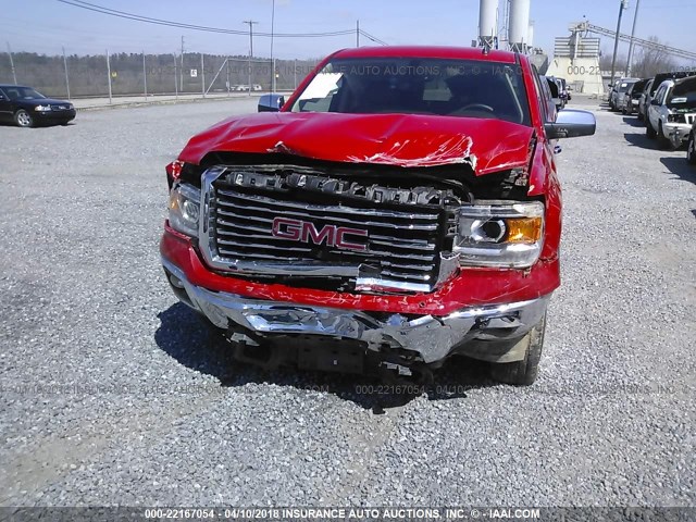 3GTU2VEC6EG361800 - 2014 GMC SIERRA K1500 SLT RED photo 6