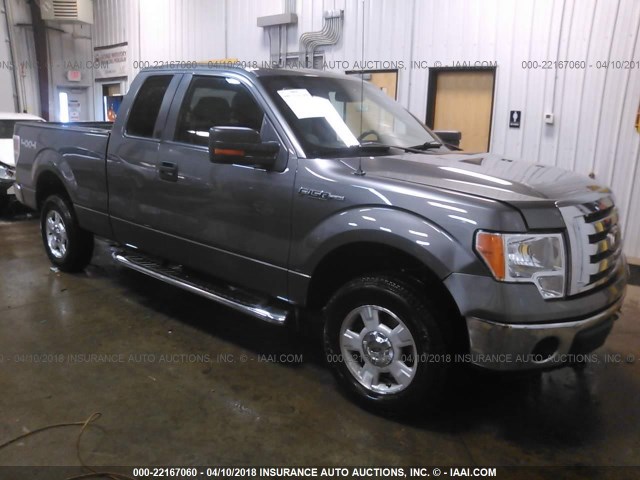 1FTFX1EF4BFD39580 - 2011 FORD F150 SUPER CAB GRAY photo 1