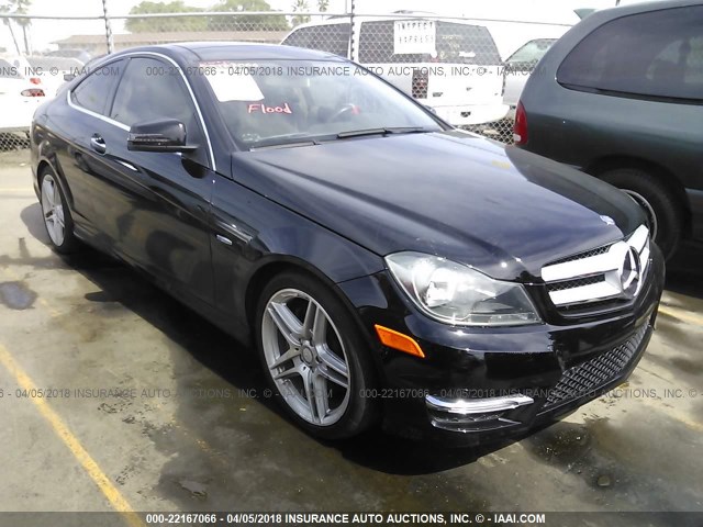 WDDGJ5HB5CF911656 - 2012 MERCEDES-BENZ C 350 BLACK photo 1