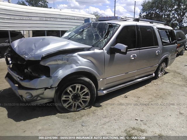 1FMJK1K58BEF09994 - 2011 FORD EXPEDITION EL LIMITED SILVER photo 2