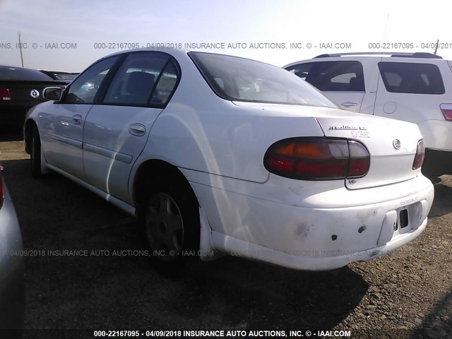 1G1NE52J916161075 - 2001 CHEVROLET MALIBU LS WHITE photo 3