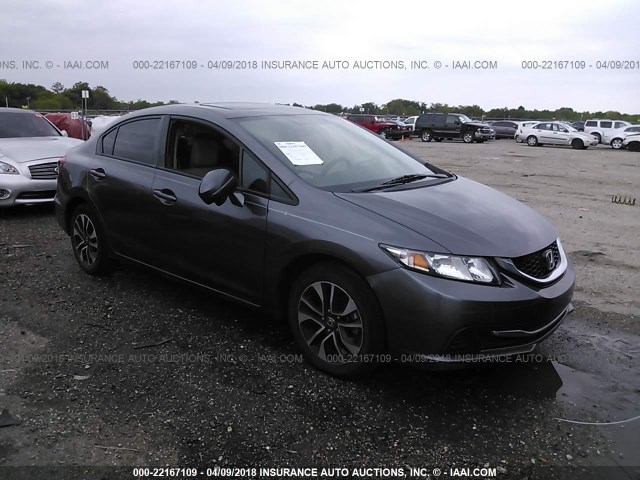 19XFB2F81FE103974 - 2015 HONDA CIVIC EX GRAY photo 1