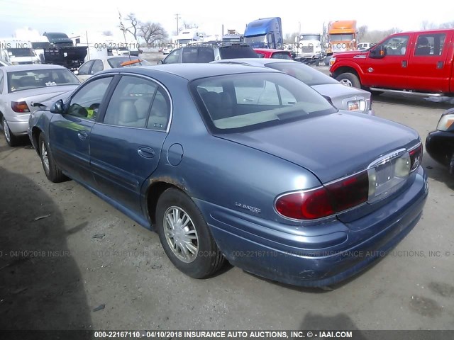 1G4HP54KX24221765 - 2002 BUICK LESABRE CUSTOM BLUE photo 3