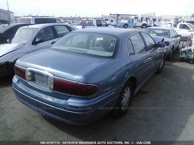 1G4HP54KX24221765 - 2002 BUICK LESABRE CUSTOM BLUE photo 4