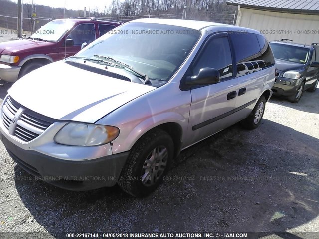 1D4GP25E65B333392 - 2005 DODGE CARAVAN SE SILVER photo 2