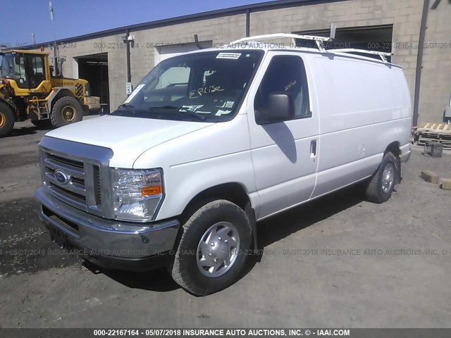 1FTNE2EL3EDA64698 - 2014 FORD ECONOLINE E250 VAN WHITE photo 2