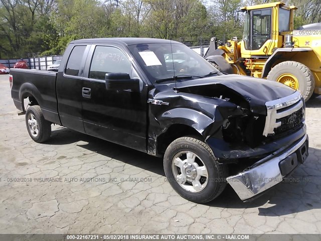 1FTRX128X9FA24120 - 2009 FORD F150 SUPER CAB BLACK photo 1