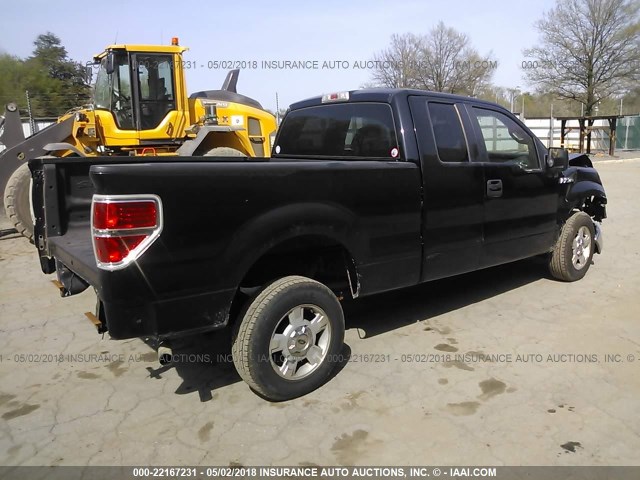 1FTRX128X9FA24120 - 2009 FORD F150 SUPER CAB BLACK photo 4