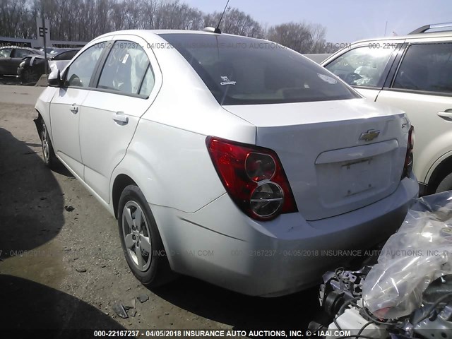 1G1JA5SH0F4214692 - 2015 CHEVROLET SONIC LS WHITE photo 3