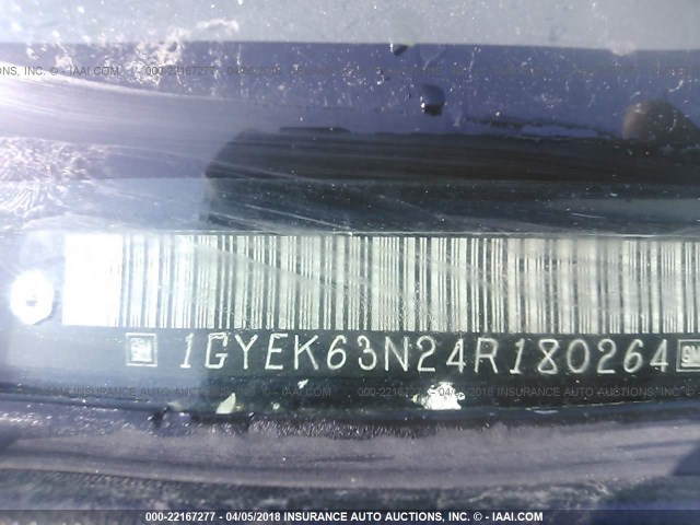 1GYEK63N24R180264 - 2004 CADILLAC ESCALADE LUXURY BLUE photo 9