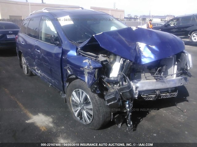 5N1DR2MN6HC630703 - 2017 NISSAN PATHFINDER S/SV/SL/PLATINUM 蓝色 照片 1