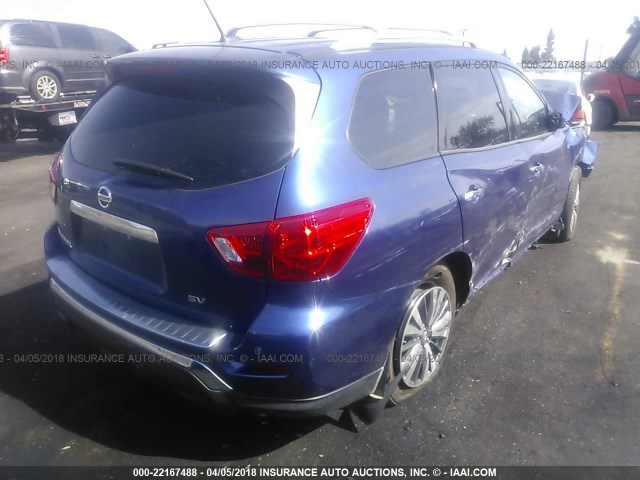 5N1DR2MN6HC630703 - 2017 NISSAN PATHFINDER S/SV/SL/PLATINUM 蓝色 照片 4