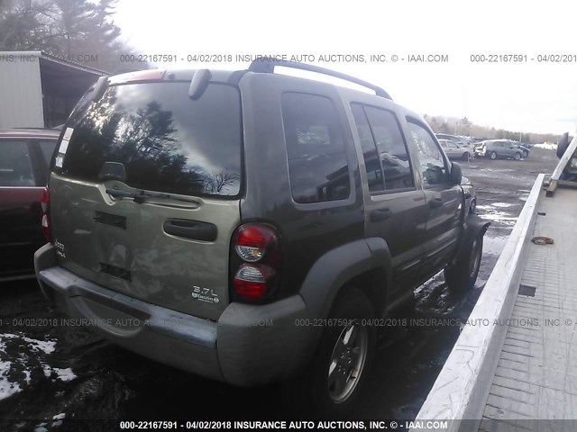 1J4GL48K86W152739 - 2006 JEEP LIBERTY SPORT 金色 照片 4