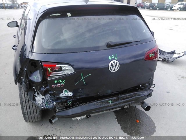 3VW447AU5HM031539 - 2017 VOLKSWAGEN GTI S/SE/AUTOBAHN BLUE photo 6