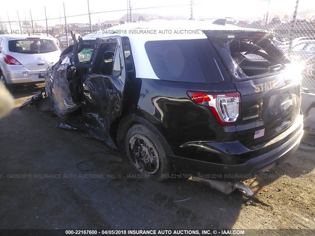 1FM5K8ATXGGB28413 - 2016 FORD EXPLORER POLICE INTERCEPTOR BLACK photo 3
