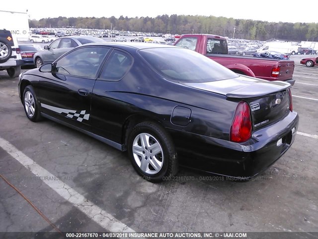 2G1WJ15K279323062 - 2007 CHEVROLET MONTE CARLO LS BLACK photo 3