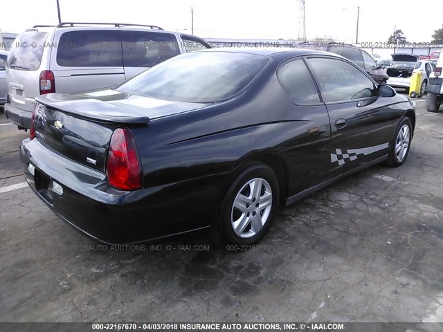 2G1WJ15K279323062 - 2007 CHEVROLET MONTE CARLO LS BLACK photo 4