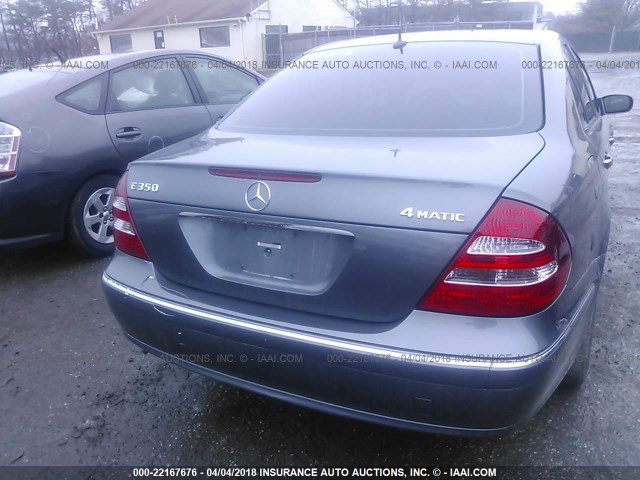 WDBUF87J66X192889 - 2006 MERCEDES-BENZ E 350 4MATIC BLUE photo 6