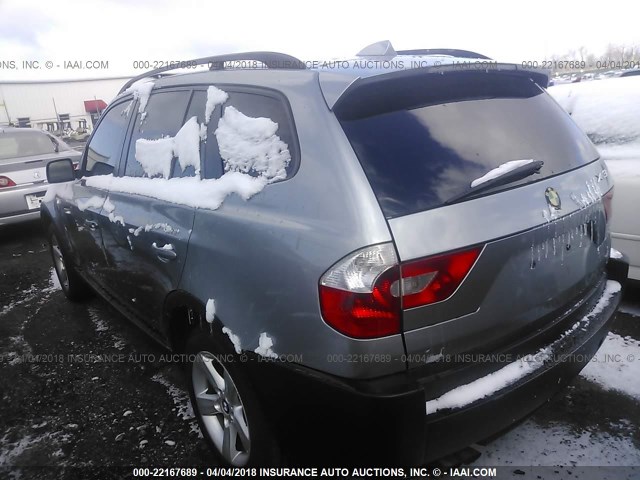 WBXPA734X4WC36151 - 2004 BMW X3 2.5I GRAY photo 3